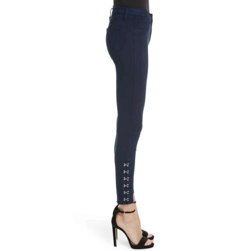 L'AGENCE 'Marlo' High-Rise Skinny Ankle Jeans, Oxford Blue